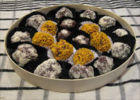 freshly made truffles delicious food to order from Occasions personal chef service, Algarve, Portugal